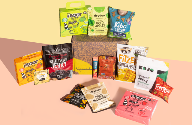 Vegancuts Snack Box Subscription - 10+ Vegan Snacks, Meal Items, & Beverages Each Month!