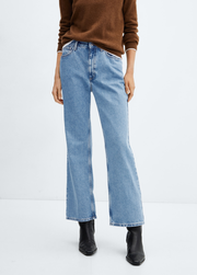 Mid-rise straight jeans - Woman | MANGO OUTLET USA
