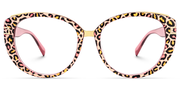Bessie - Oval Animal Print Glasses Cheetah Style