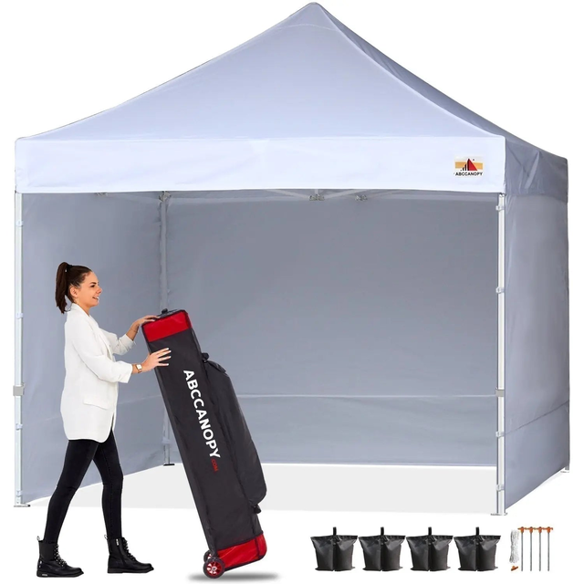ABCCANOPY S1 Commercial Pop Up Canopy Tent with Sidewalls - 10x10, 10x15, 10x20