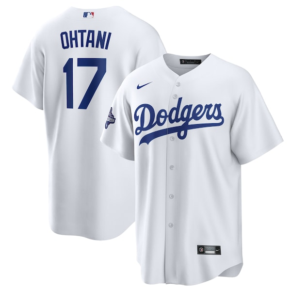 Men's Los Angeles Dodgers Shohei Ohtani Nike White 2025 World Series Champions Home Replica Jersey