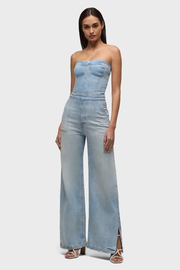Strapless Wide Leg Jumpsuit