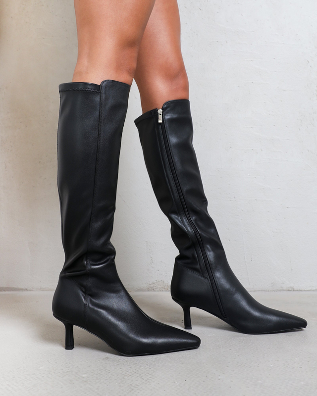 Hart Black Stretch Knee Boots