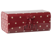 Storage suitcase, Small - Red with dots