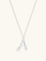 Alphabet Bubble Silver Necklace