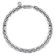 925 Sterling Silver Tubular Chain Bracelet