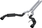 2015-2017 Mustang Cat-Back, Dual Rear Exit Exhaust, S7278BLK