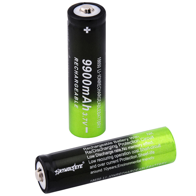 Battery 18650 Battery 9900mAh Li-ion 3.7V Rechargeable For LED Flash