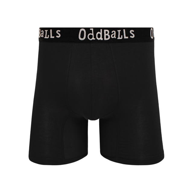 Classic Black - Mens Bamboo Boxer Shorts