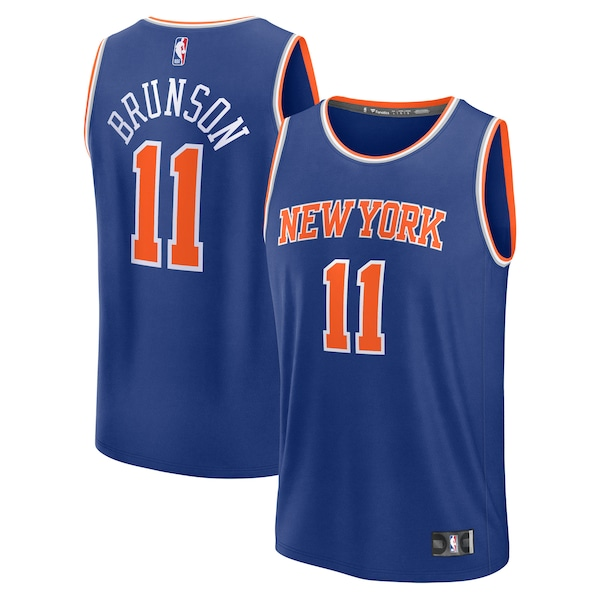 Men's New York Knicks Jalen Brunson Fanatics Blue Fast Break Replica Player Jersey - Icon Edition