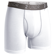 Swing Shift 6" Boxer Brief - White/Grey