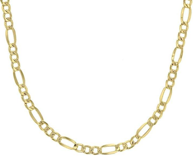 10K Yellow Gold Figaro Chain Lightweight