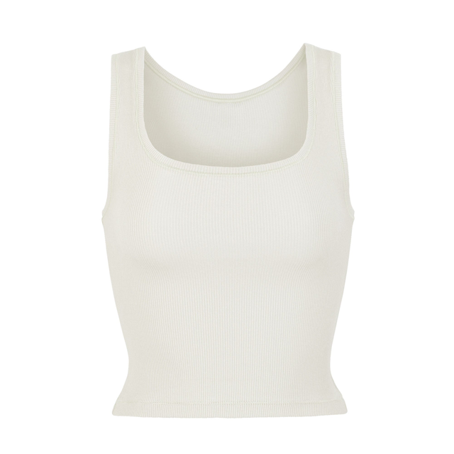 COTTON RIB TANK | MARBLE
