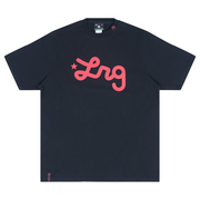 Lifted Script Tee - Black/Red