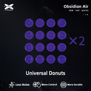 X-Raypad Obsidian Air Mouse Skates - Universal Donuts Less Noise