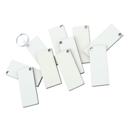 Sublimation Keychain Wooden Rectangle w/Keyring, 10 Count