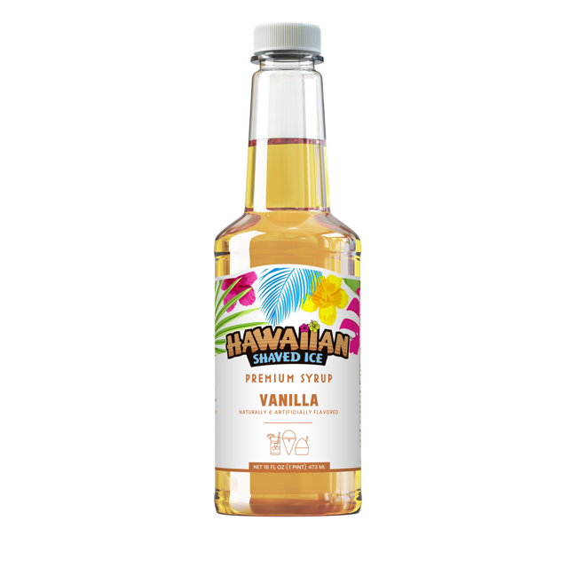 Vanilla Shaved Ice & Snow Cone Flavored Syrup - Pint