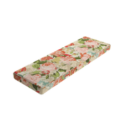 Custom Bench Cushion in Garden Tea Time - Pink