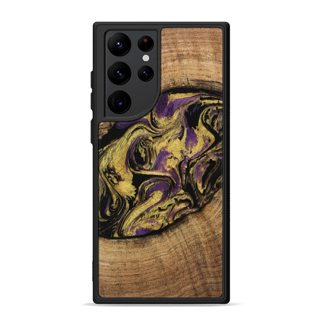Galaxy S22 Ultra Wood Phone Case - Ervin (Purple, 749511)