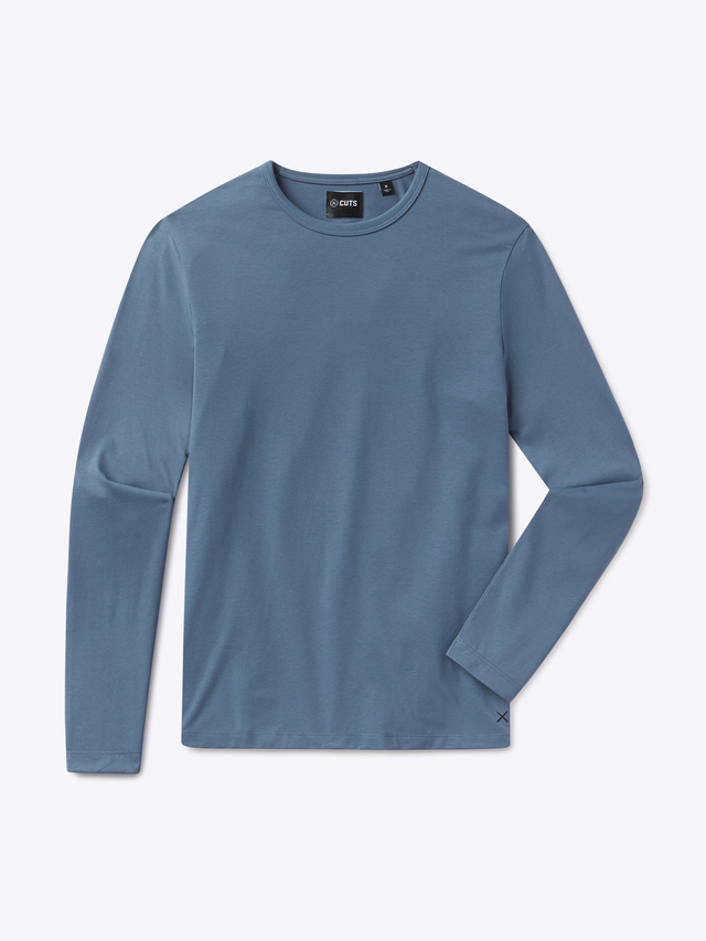 AO Forever Long Sleeve Classic-Fit Tee | Cadet Blue Classic-Fit PYCA Pro®