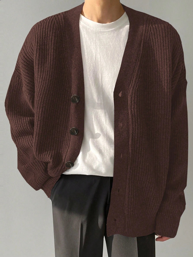 Casual Open Button Sweater