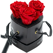 Black Croc Three's a Charm - 4 Soft Piink Roses