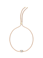 YVES LAB WHITE SAPPHIRE PARACORD NECKLACE, BEIGE