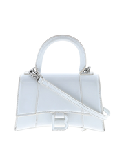 Balenciaga 100% Leather White Hourglass Top Handle Bag One size