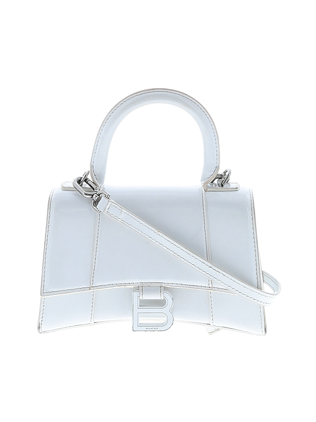 Balenciaga 100% Leather White Hourglass Top Handle Bag One size