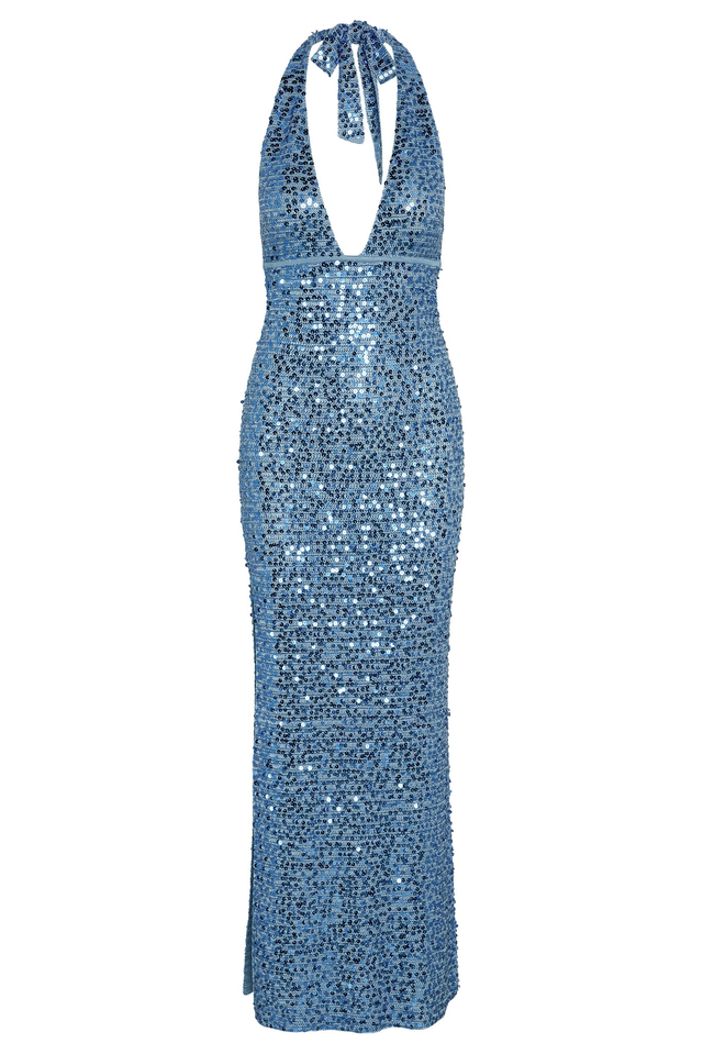 Catania Dress - Azure Sequin