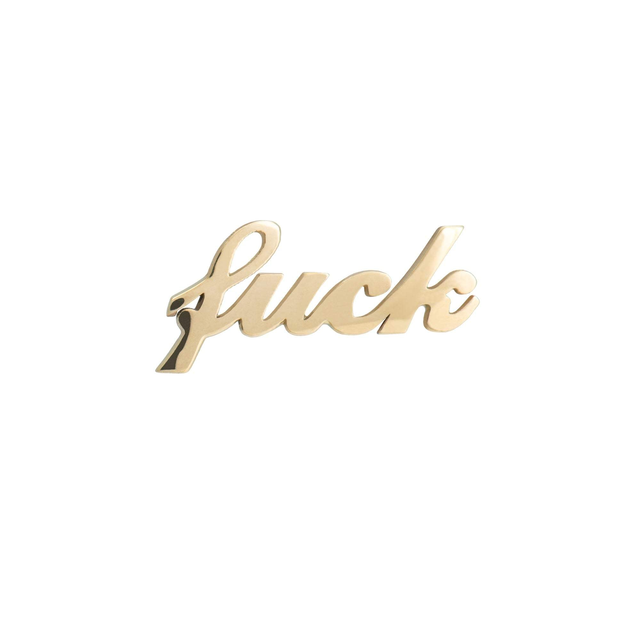 Gold “FUCK” Stud
