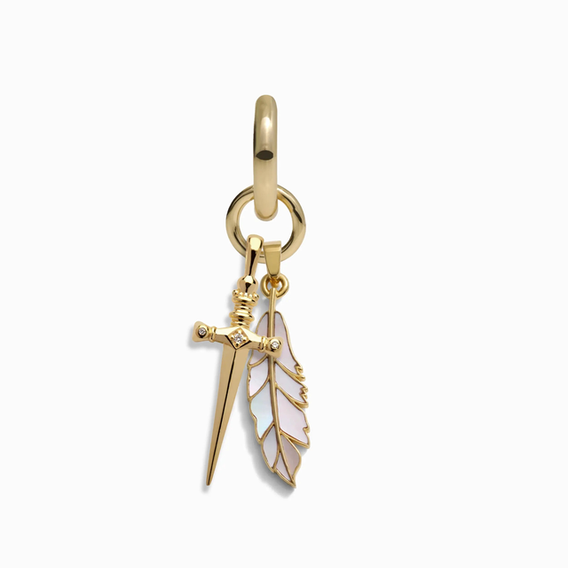 Pen & Sword Charm Earring