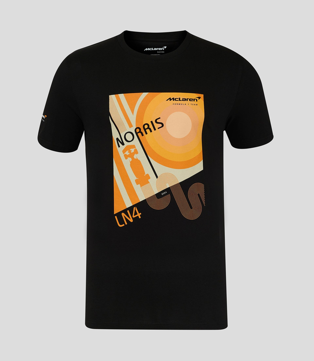 Mclaren Graphic Pack Unisex Lando Norris Poster T-Shirt - Caviar