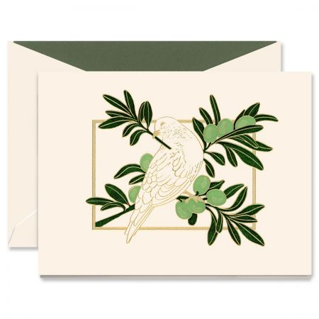 Dove in Olive Tree Greeting Card