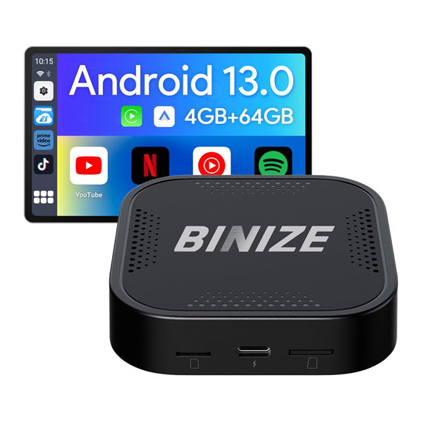 Binize Android 13 CarPlay Wireless CarPlay BOX with YouTube Netflix