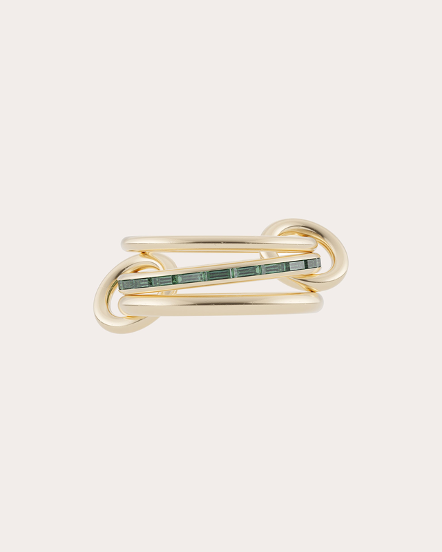 Emerald & 18k Gold Pyrus Ring