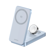 UGREEN MagFlow 3-in-1 Magnetic Wireless Charger (Qi2 25W, MagSafe-Compatible)