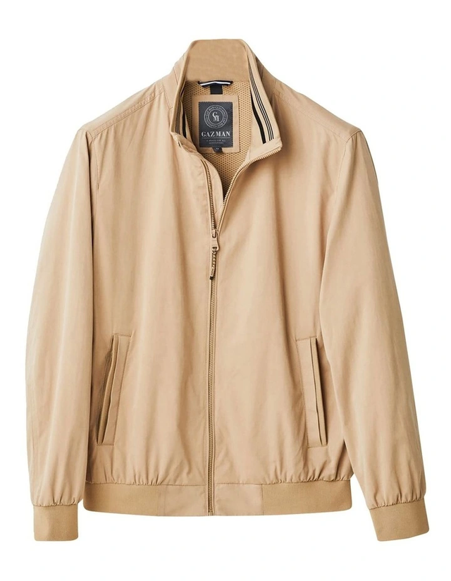 Soft Touch Harrington Bomber Jacket Tan