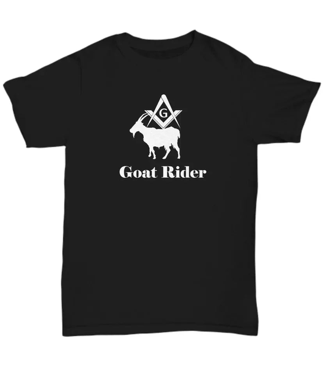 Master Mason Blue Lodge T-Shirt - Goat Rider 100%Cotton