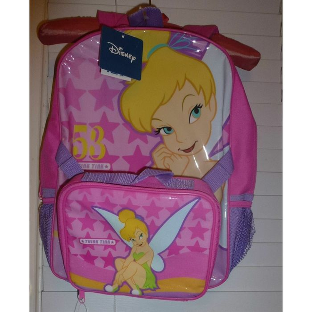 DISNEY TINKERBELL PINK BACKPACK~NEW~W/ LUNCH BOX TOTE CARRY PURSE~ADORABLE on eBid United States | 198815852