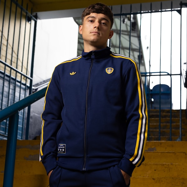 Leeds United adidas Icon Track Top - Dark Blue