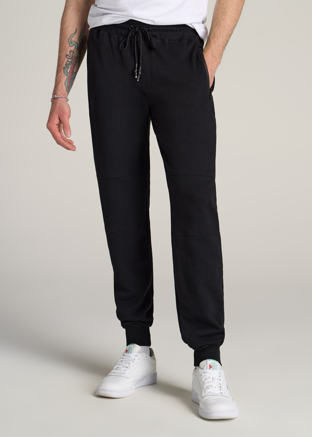 Wearever French Terry Joggers for Tall Men in Black