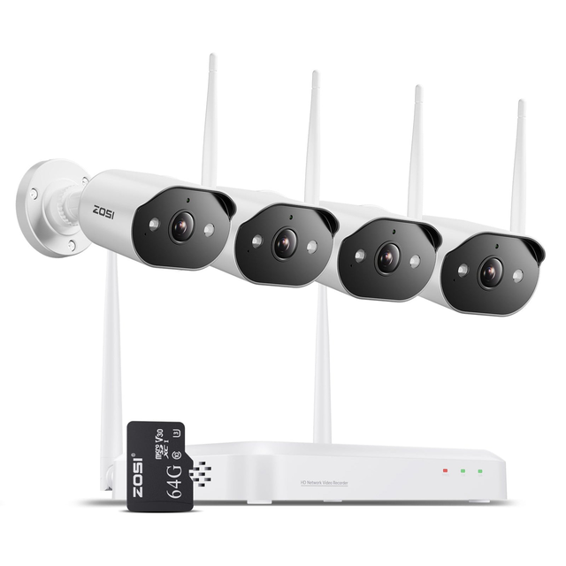 C302 3MP 8 Channel Wi-Fi 6 Security Camera System + Built-in 64GB SD Card/ 1TB HDD