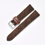 Harris Tweed Pecan Brown Leather Keeper Watch Strap