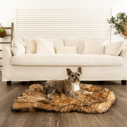 Paw.com x BarkBox PupRug™ Faux Fur Orthopedic Dog Bed - Sable Tan
