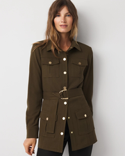 Twill Belted Utility Shacket