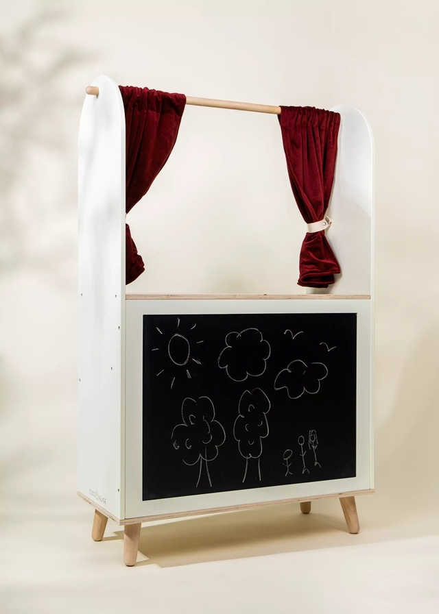 Wooden Play Market & Theater Stand