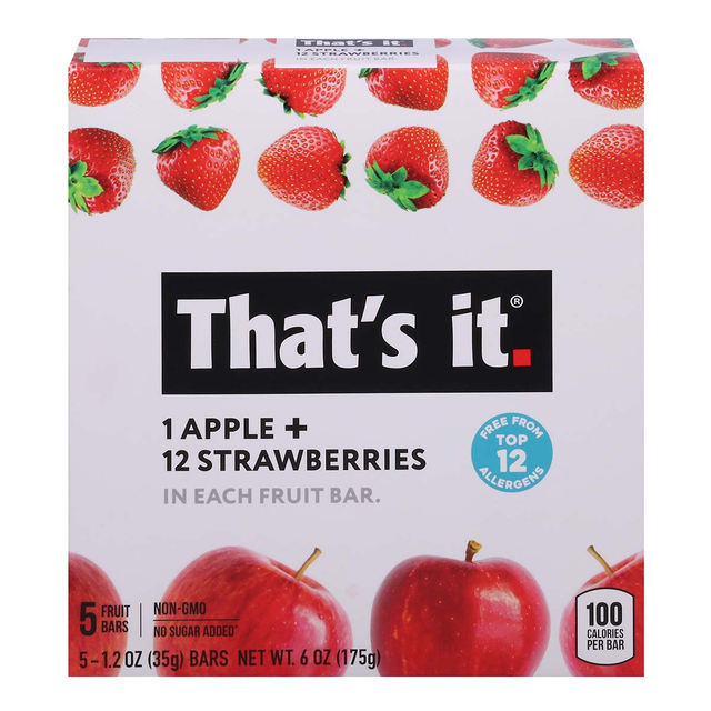 That's It Apple + Strawberry Fruit Bars