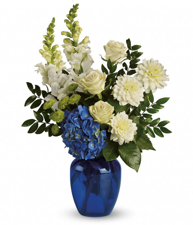 Ocean Devotion Hydrangea Bouquet at Send Flowers
