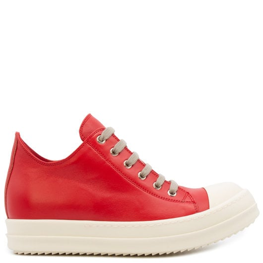 Leather Low Sneakers Red
